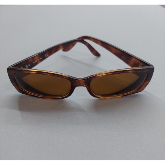 Ray-Ban Rectangular Sunglasses FRAMES ONLY Tortoise Brown Italy RB 4067 642 3N - Picture 1 of 10